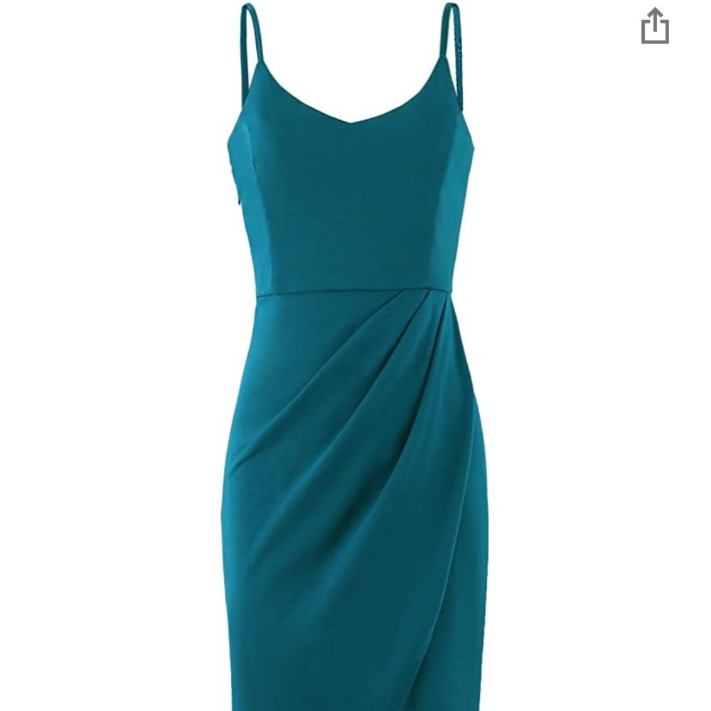 Spaghetti Straps VNeck Sleeveless Bodycon Dress